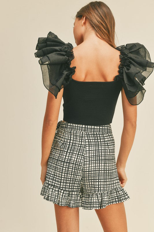 Jazz Ruffled Sleeve Top - Debs on 5th