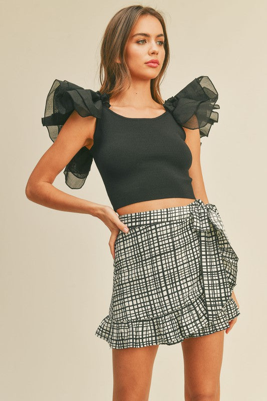 Jazz Ruffled Sleeve Top - Debs on 5th