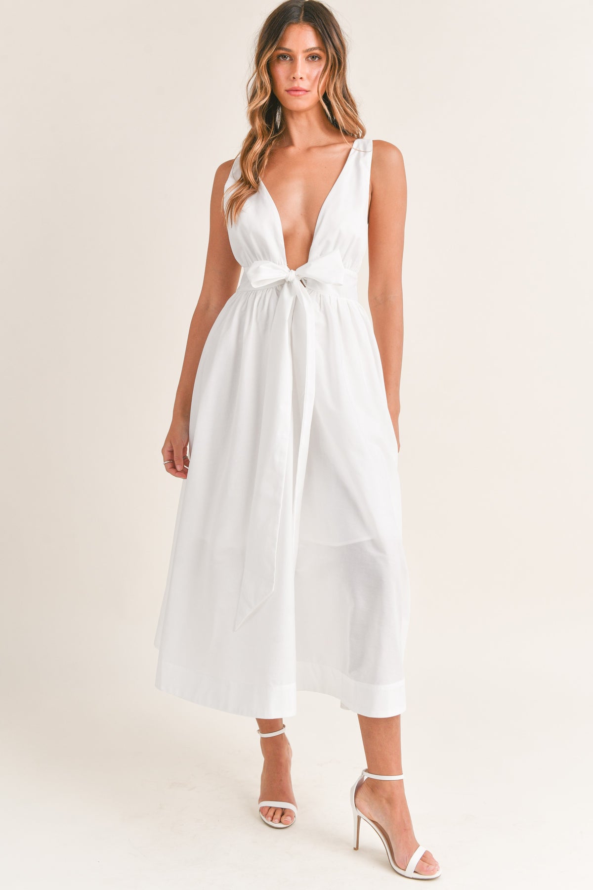 Sweet Harmony Open Front Bow Tie Midi - Debs on 5th