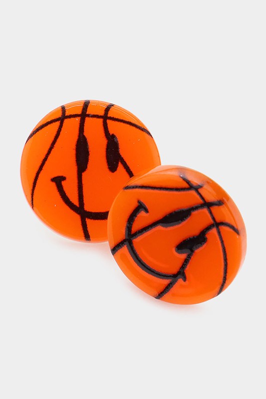 Sports Smile Pointed Resin Stud Earrings - Debs on 5th