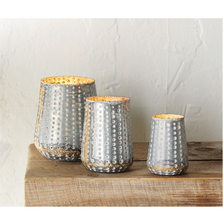 Pierced Tin Lantern Set - Debs on 5th