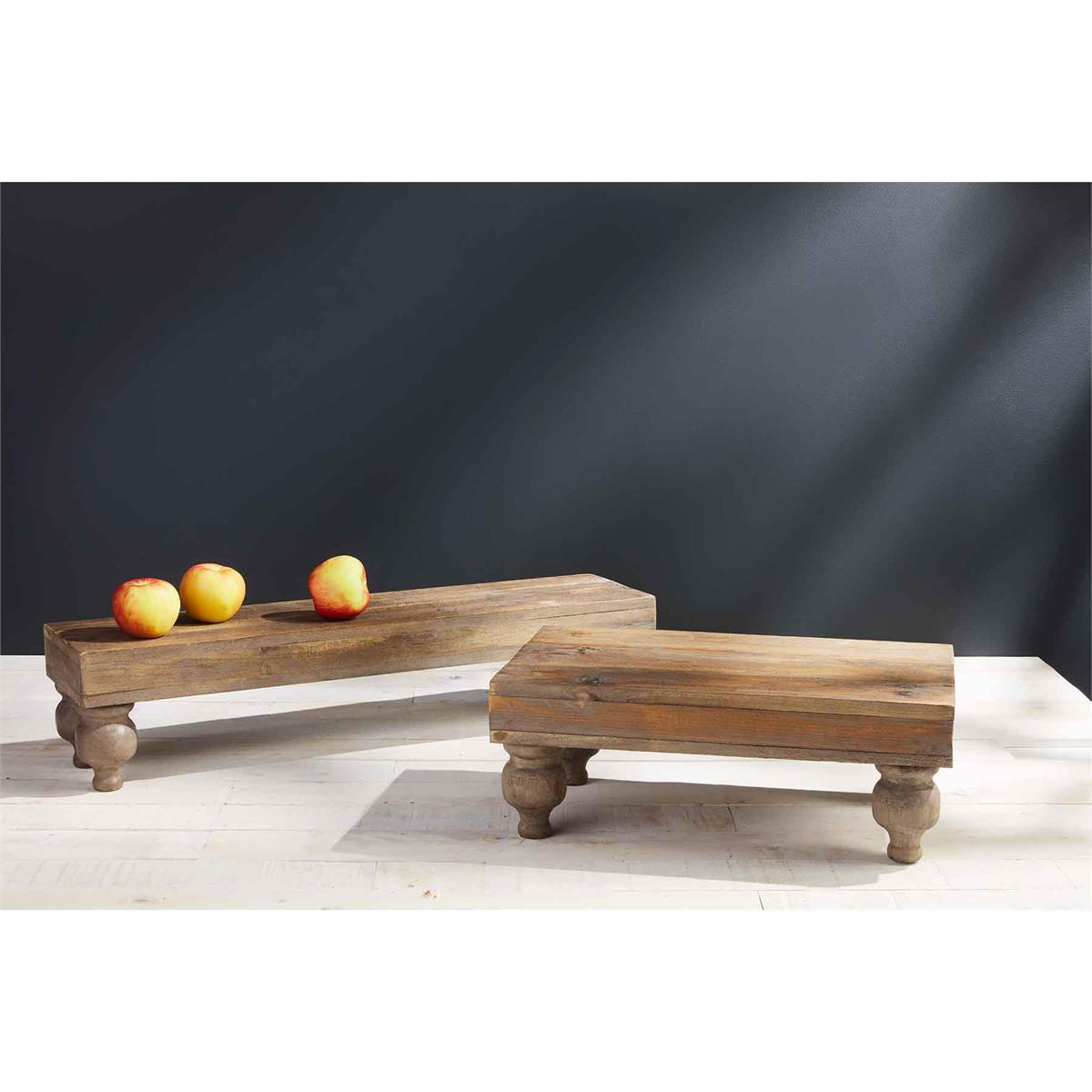Wood Footed Serving Stand - Debs on 5th