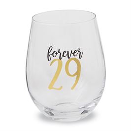 "Forever 29" Stemless Glass - Debs on 5th