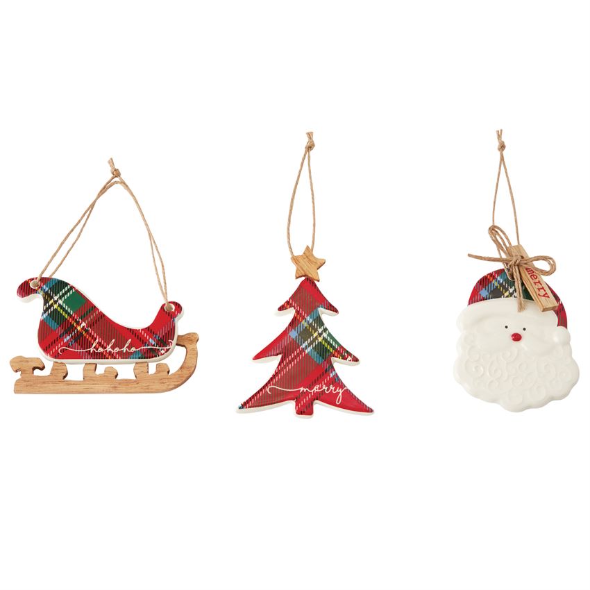 Tartan Ceramic Ornaments - Debs on 5th