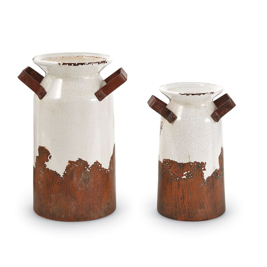 Crackle Terracotta Urn - Debs on 5th