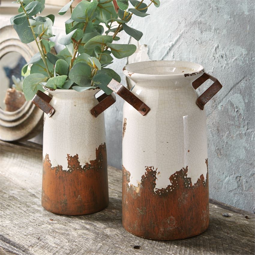 Crackle Terracotta Urn - Debs on 5th