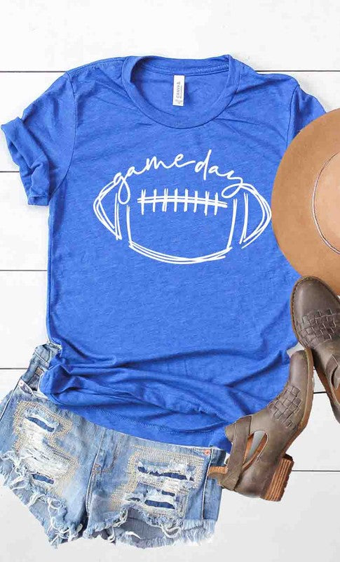 Cursive Game Day Football Graphic Tee - Debs on 5th