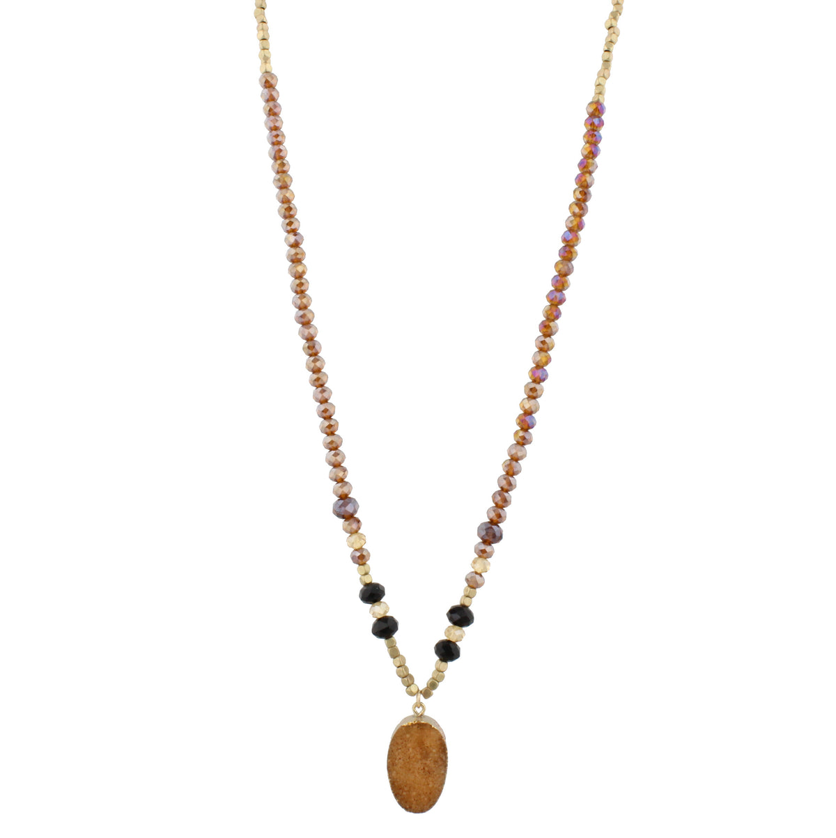 32" Necklace with  Druzy Pendant - Debs on 5th