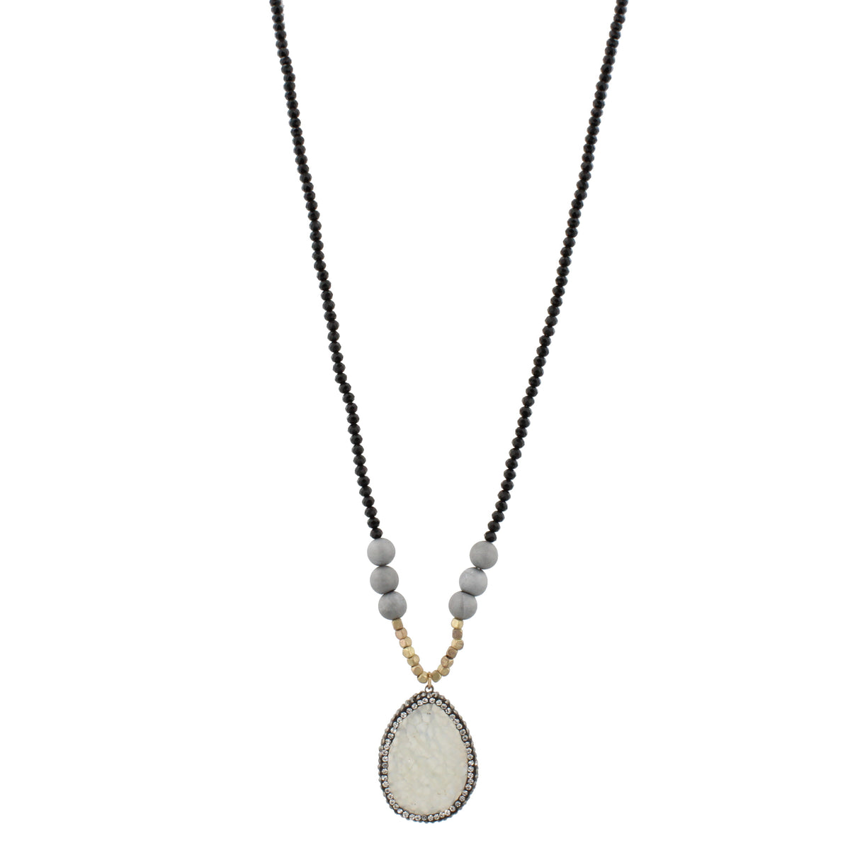 32" Necklace with  Druzy Pendant - Debs on 5th