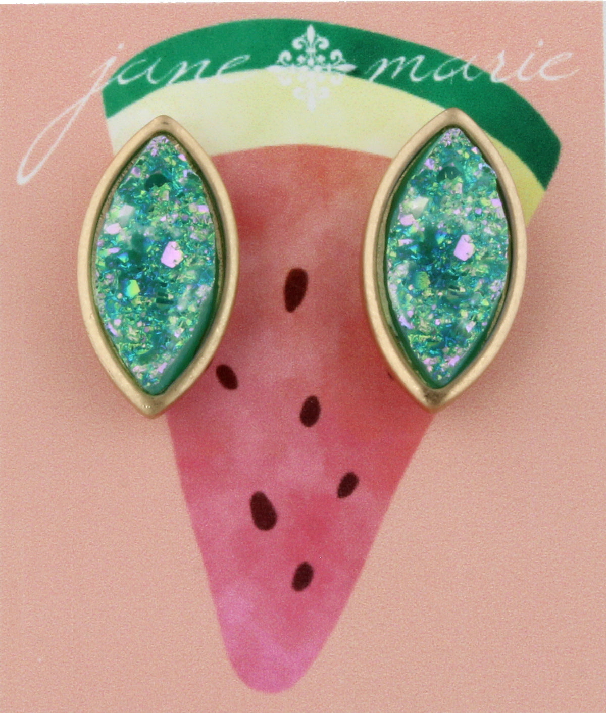 Ab  Rounded Druzy Stud - Debs on 5th