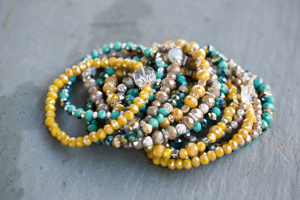 Stretch Bracelets with Coordinating Beads by Jane Marie - Debs on 5th