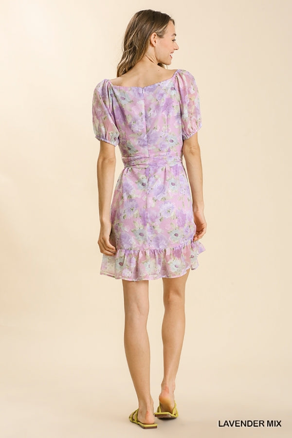 Pretty in Pastel Dress with Ruffle Hem - Debs on 5th