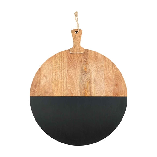 Round Black Wood Board - Debs on 5th