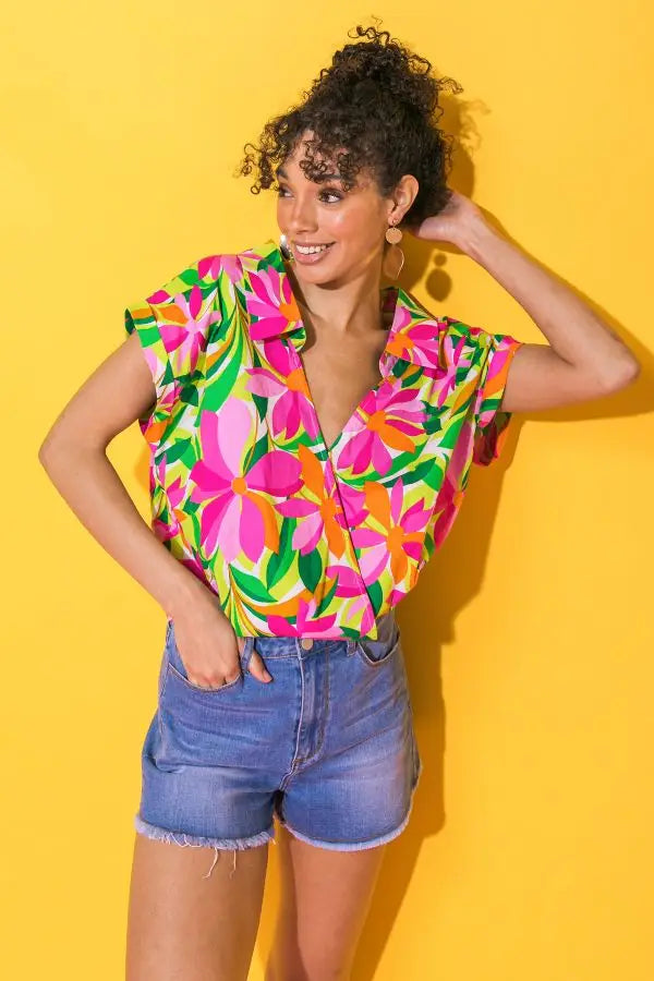 Mix It Up Floral Top - Debs on 5th