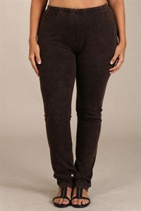 Plus Mineral Wash Leggings - Debs on 5th