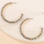 Bamboo Shaped Hoop Earrings - Debs on 5th