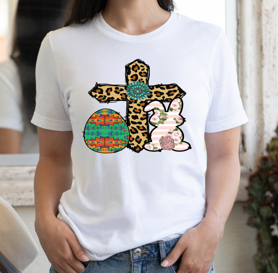 Easter Egg, Cross, Bunny Graphic Tee - Debs on 5th