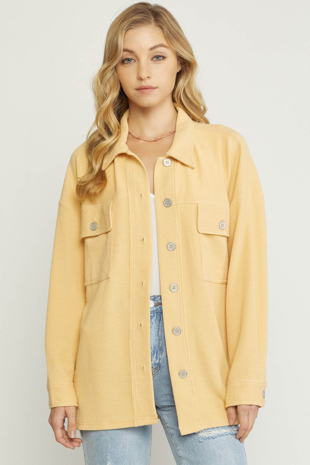 Flurries In France Shacket - Debs on 5th