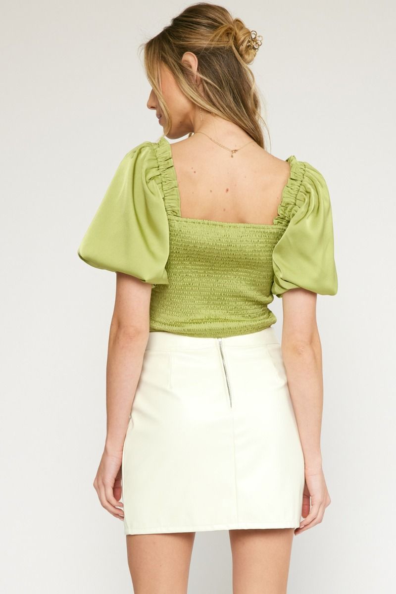 Sweetheart Bubble Sleeve Top - Debs on 5th