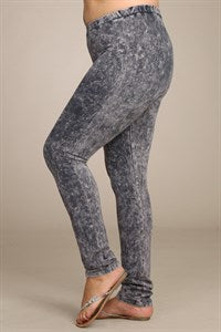 Plus Mineral Wash Leggings - Debs on 5th