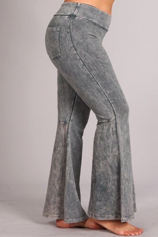 Mineral Washed Pants with Back Pockets - Debs on 5th