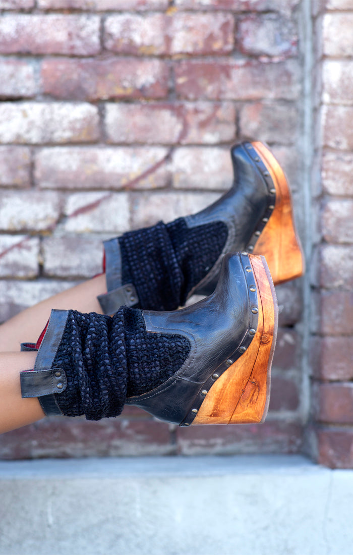 Bruges II Slouchy Leather Wedge Boots - Debs on 5th